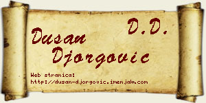 Dušan Đorgović vizit kartica